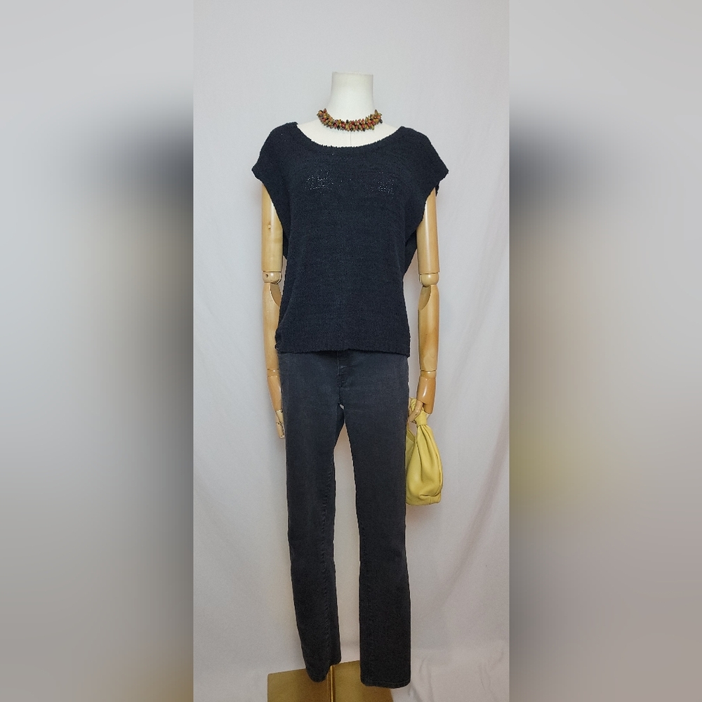 BCBGeneration Black Boat Neck Sweater, Size M/L
